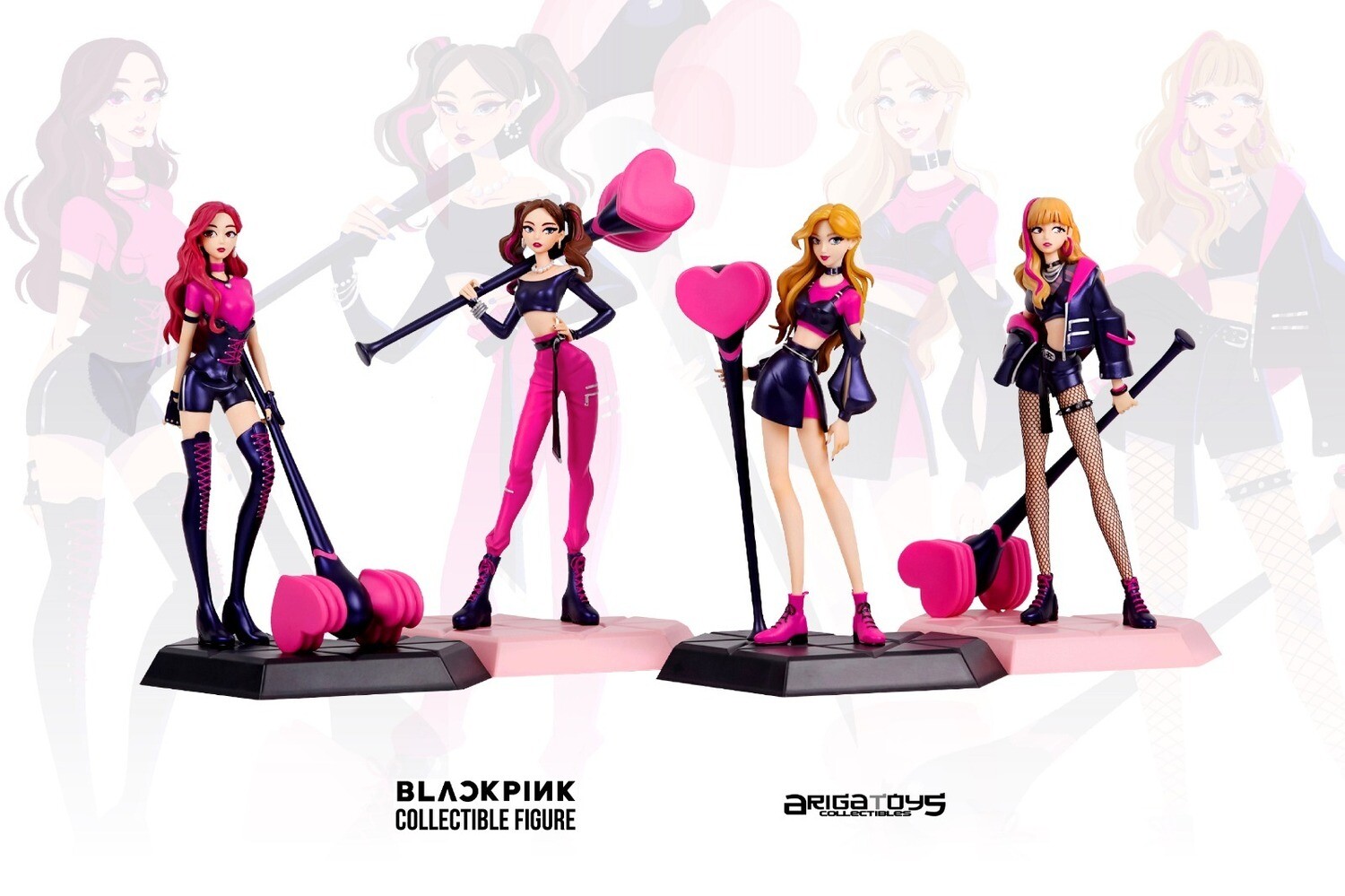 PRE-ORDER Toy Laxy Black Pink Scale Figure Set of 4