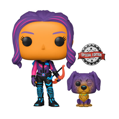 PRE-ORDER Funko Hawkeye Kate Bishop Black Light Pop! Vinyl Figure - SE Sticker