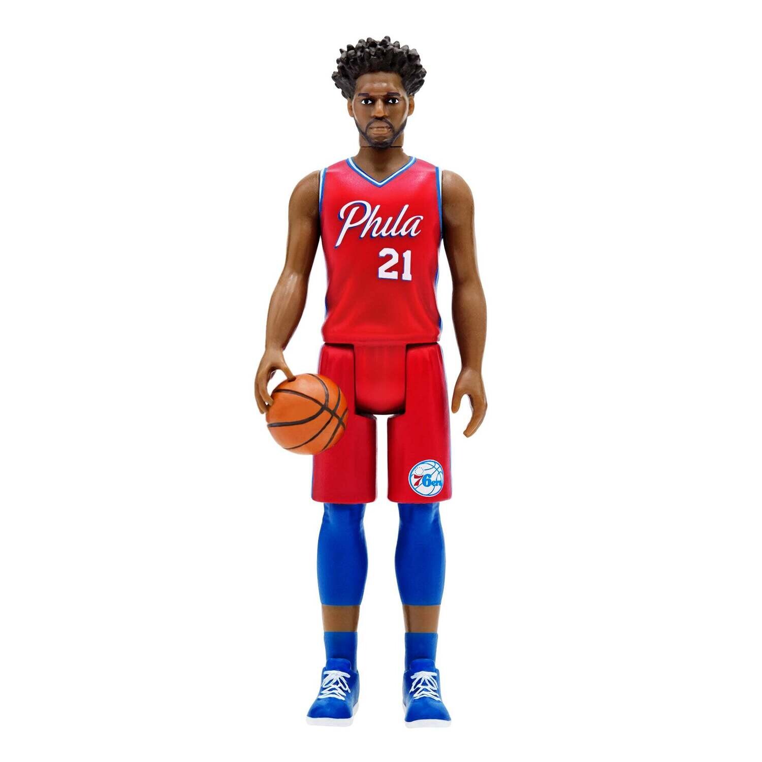 Super7 NBA Super Sports Figure Wave 3 Joel Embiid 76Ers Red Statement