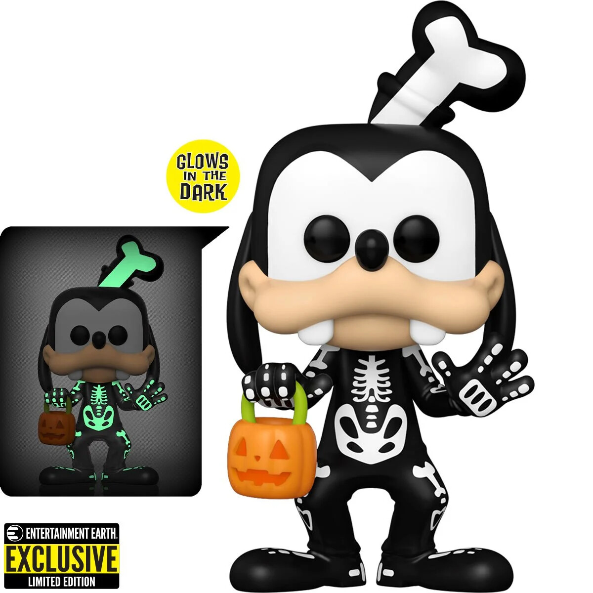 PRE-ORDER Funko Disney Skeleton Goofy Glow-in-the-Dark Pop! Vinyl Figure - Entertainment Earth Exclusive