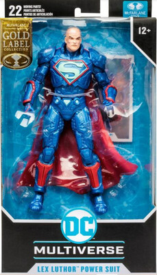 PRE-ORDER Mcfarlane DC Multiverse Lex Luthor in Power Suit Blue Suit with Cape 7inch Action Figure