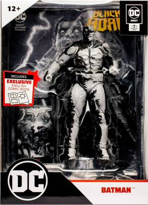 Mcfarlane Black Adam Wave 1 Batman Line Art Variant Gold Label DC Direct 7 Inch Figure with Comic
