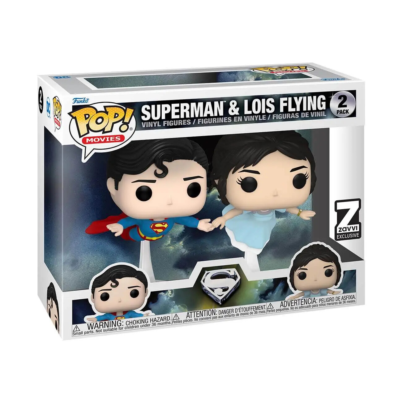 Funko Superman The Movie - Superman and Lois Flying Zavvi Exclusive 2 Pack Pop! Vinyl Figure