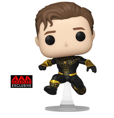 Funko Spider-Man: No Way Home Unmasked Spider-Man Black Suit Pop! Vinyl Figure - AAA Anime Exclusive