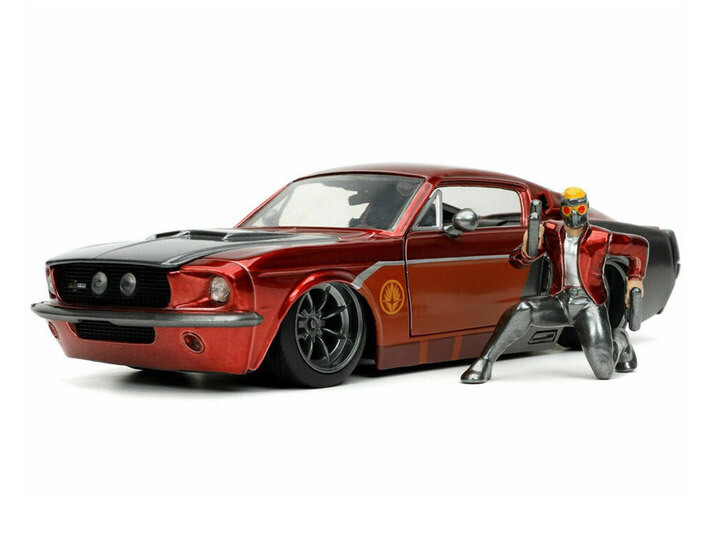 PRE-ORDER Jada Marvel Hollywood Rides Die Cast Star Lord and 1/24 Scale 1967 Ford Shelby GT-500 Mustang
