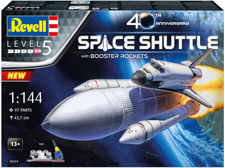 PRE-ORDER Revell Geschenkset Space Shuttle & Booster Rockers 40th Anniversary 1:144 Scale Plastic Model Kit