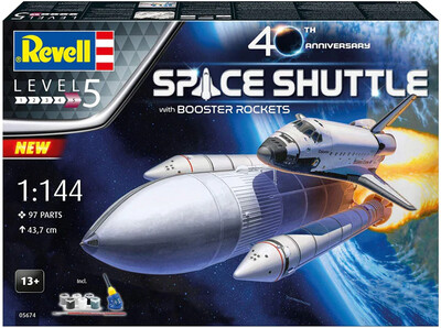 PRE-ORDER Revell Geschenkset Space Shuttle &amp; Booster Rockers 40th Anniversary 1:144 Scale Plastic Model Kit