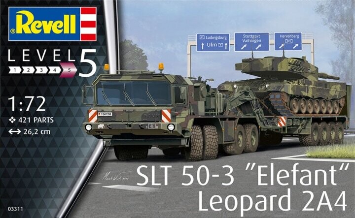 PRE-ORDER Revell SLT 50-3 "Elefant" + Leopard 2A4 1:72 Scale Plastic Model Kit