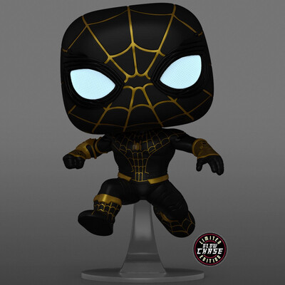 Funko Spider-Man: No Way Home Unmasked Spider-Man Black Suit Pop! Vinyl Figure - AAA Anime Exclusive Chase SRP + 20 Sumo