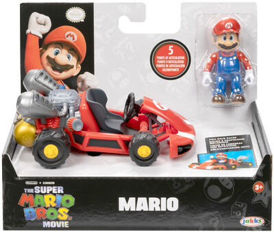 PRE-ORDER Jakks Pacific The Super Mario Bros. Movie - Mario with Kart 2.5&quot; Figure