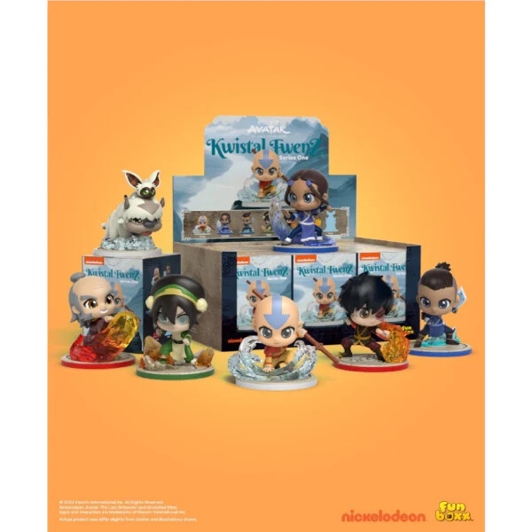 Mighty Jaxx Kwistal Fwenz X Avatar: The Last Airbender - Vassoio Da 6 Figure Mistery Box (Senza Duplicati) - Serie 1 Con Personaggi A Tema Gemme