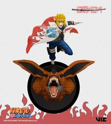 PRE-ORDER Espada Art Naruto Shippuden Minato Vs. 9 Tailed Fox 1/8th Scale Limited Edition Wall Statue