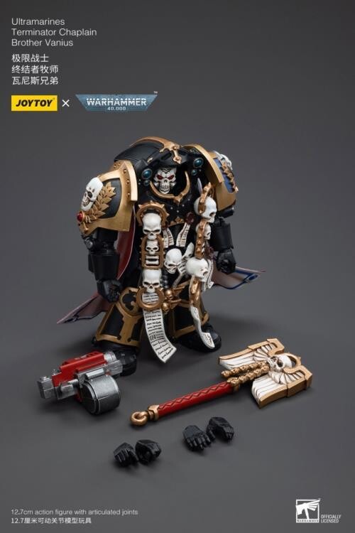 PRE-ORDER Joy Toy Warhammer 40K Ultramarines Terminator Chaplain Brother Vanius 1/18 Scale Figure