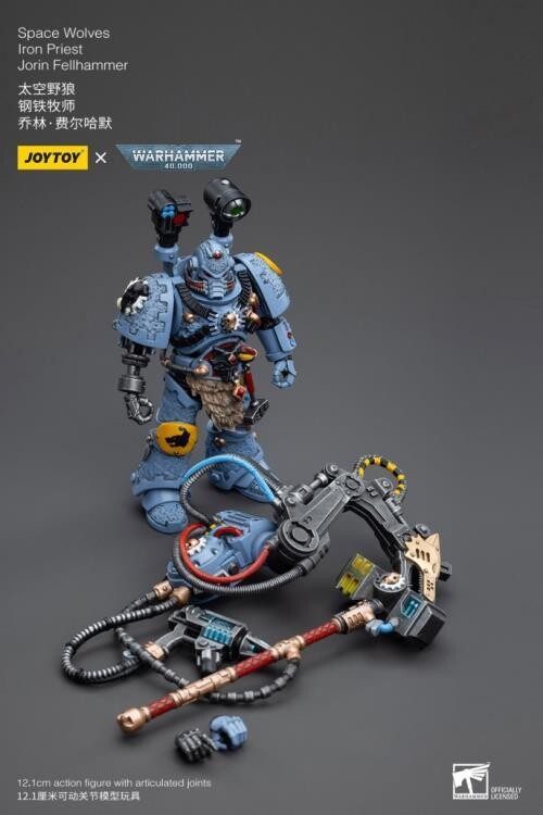 PRE-ORDER Joy Toy Warhammer 40K Space Wolves Iron Priest Jorin Fellhammer 1/18 Scale Figure