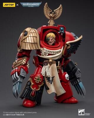 PRE-ORDER Joy Toy Warhammer 40K Blood Angels Assault Terminators Sergeant Santoro 1/18 Scale Figure