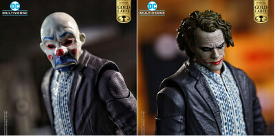 Mcfarlane DC Multiverse - The Joker (The Dark Knight) Bank Robber Variant Gold Label 7&quot; Action Figure