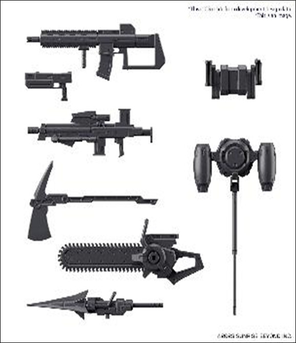 PRE-ORDER Bandai HG 1/72 AMAIM Warrior at the Borderline Weapon Set 6 PLastic MOdel Kit