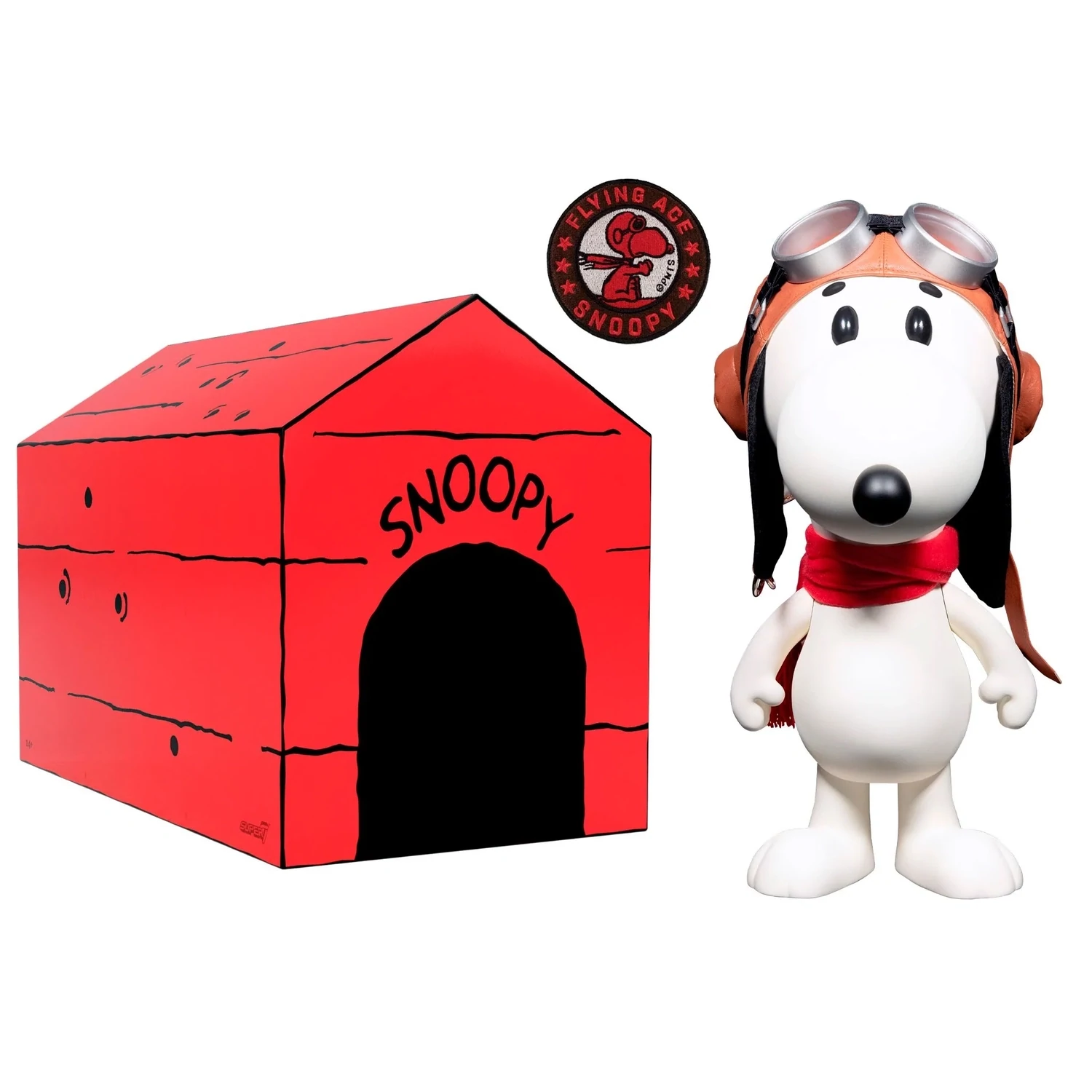 PRE-ORDER Super7 Peanuts Supersize Vinyl Figure - Snoopy FLying Ace (Doghouse Box)