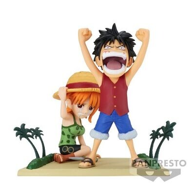 Banpresto One Piece World Collectable Figure Log Stories Monkey D. Luffy and Nami