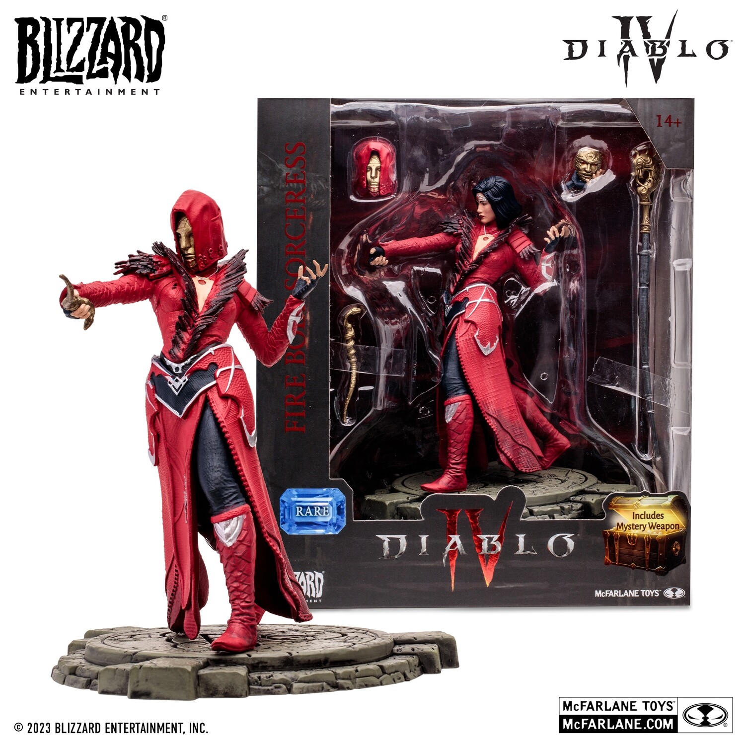 PRE-ORDER Mcfarlane Diablo IV Wave 1 - Sorceress Fire Bolt (Rare) 6&quot; Action Figure