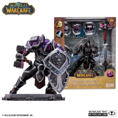 PRE-ORDER Mcfarlane World of Warcraft Wave 1 - Human Paladin / Warrior Epic 6" Action Figure