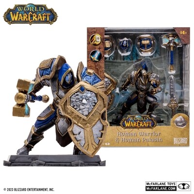 PRE-ORDER Mcfarlane World of Warcraft Wave 1 - Human Paladin / Warrior 6" Action Figure
