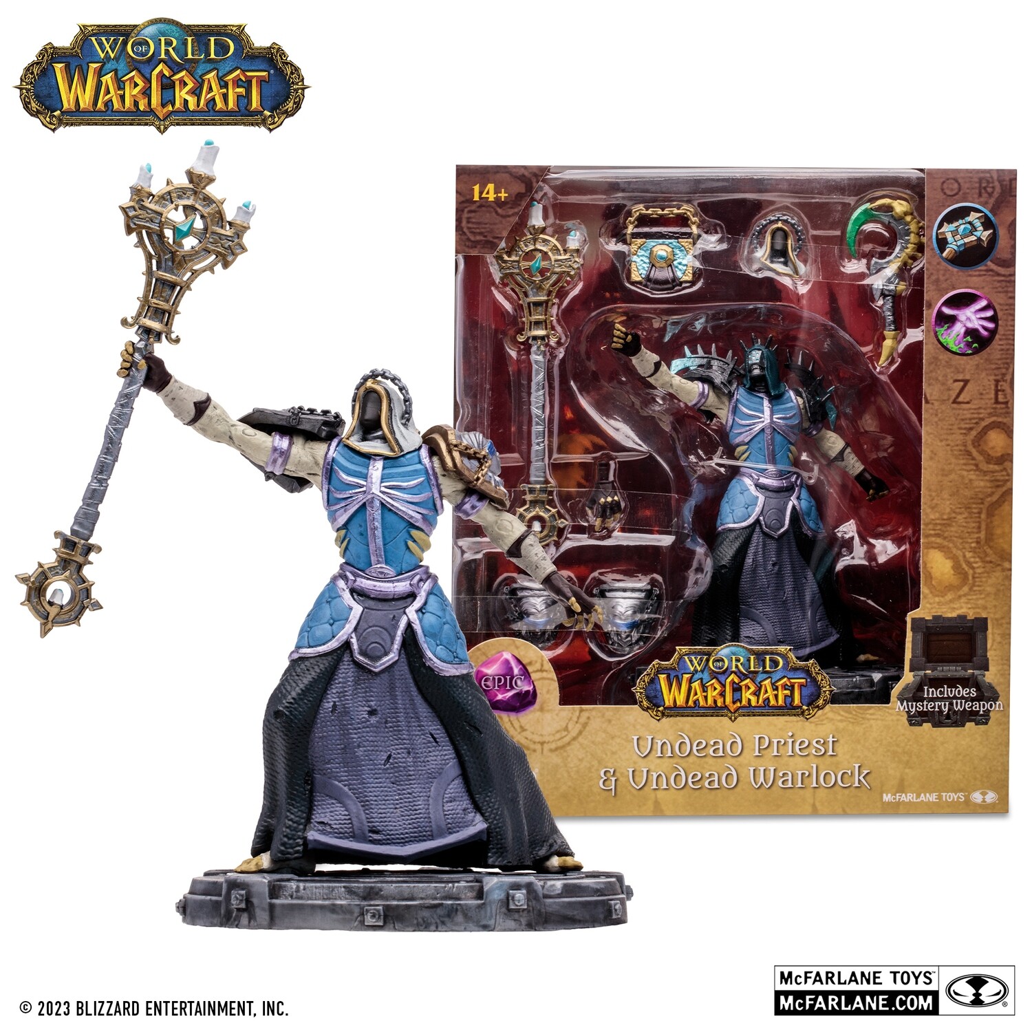 PRE-ORDER Mcfarlane World of Warcraft Wave 1 - Undead Priest/Warlock Epic 6&quot; Action Figure