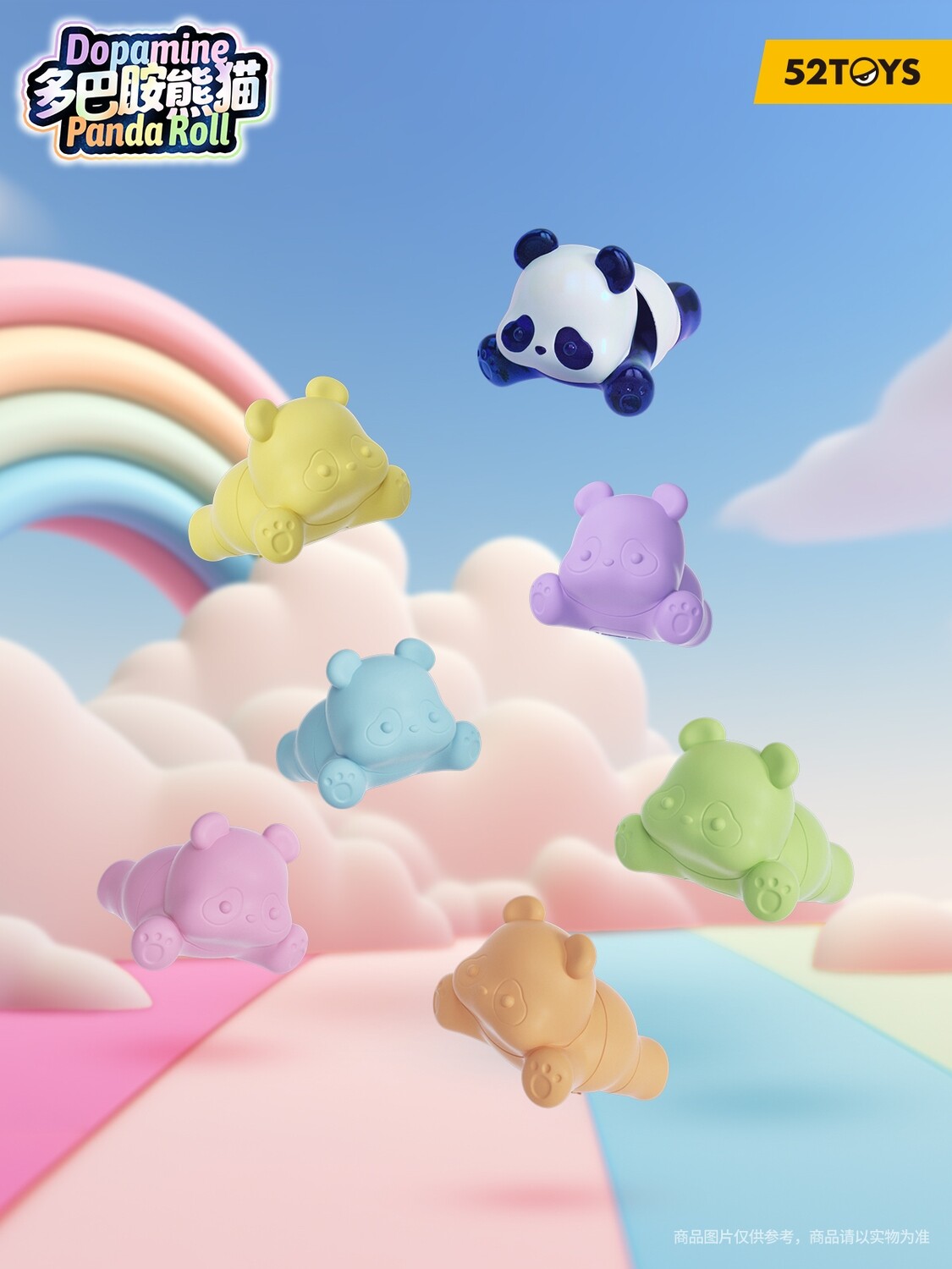 PRE-ORDER 52Toys PANDA ROLL Dopamine Pandas  (6pcs/Display Box)