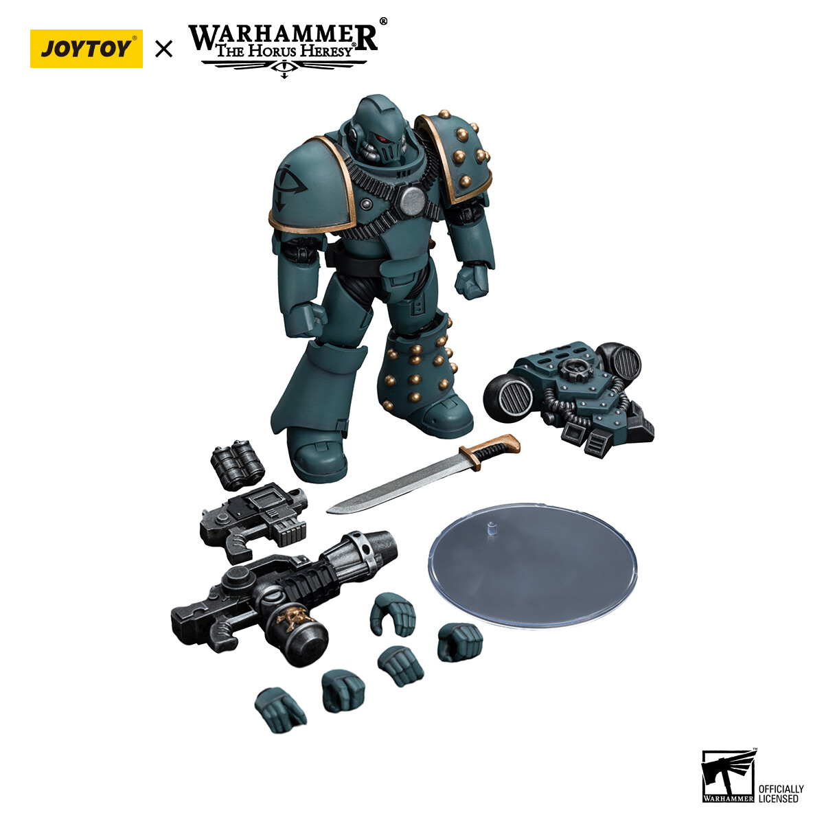 PRE-ORDER Joy Toy Warhammer 40k Sons of Horus MKIV Tactical Squad Legionary with Flamer