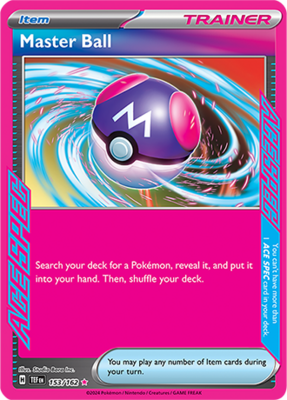Pokemon TCG Temporal Forces Master Ball Ace Spec Rare