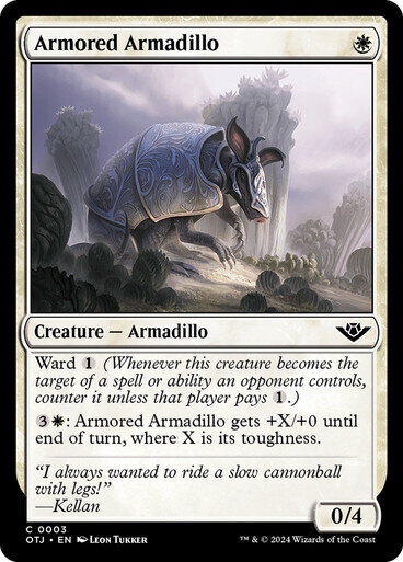 Magic the Gathering Armored Armadillo Outlaws of Thunder Junction