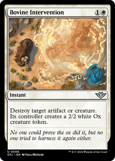 Magic the Gathering Bovine Intervention Outlaws of Thunder Junction