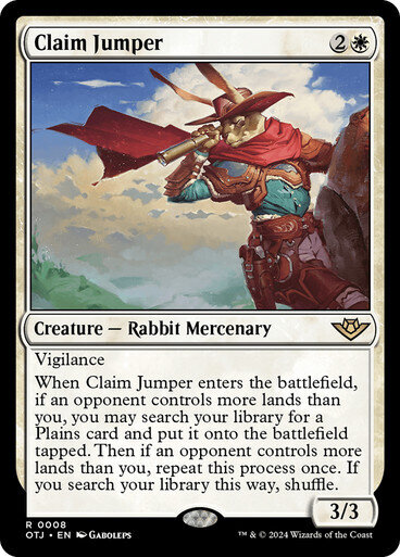 Magic the Gathering Claim Jumper Outlaws of Thunder Junction