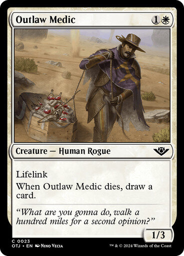 Magic the Gathering Outlaw Medic Outlaws of Thunder Junction