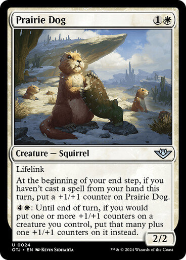 Magic the Gathering Prairie Dog Outlaws of Thunder Junction