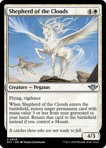 Magic the Gathering Shepherd of the Clouds Outlaws of Thunder Junction