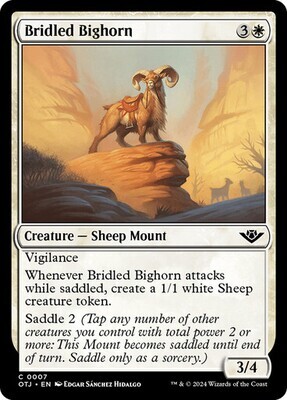 Magic the Gathering Bridled Bighorn Outlaws of Thunder Junction