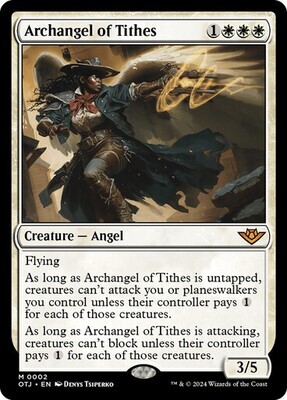 Magic the Gathering Archangel of Tithes Outlaws of Thunder Junction