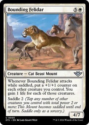 Magic the Gathering Bounding Felidar Outlaws of Thunder Junction