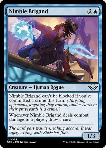 Magic the Gathering Nimble Brigand Outlaws of Thunder Junction