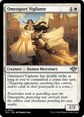 Magic the Gathering Omenport Vigilante Outlaws of Thunder Junction