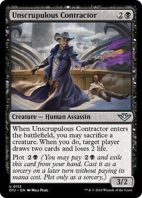 Magic the Gathering Unscrupulous Contractor Outlaws of Thunder Junction