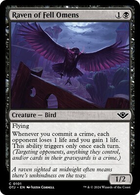 Magic the Gathering Raven of Fell Omens Outlaws of Thunder Junction