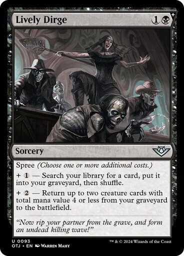 Magic the Gathering Lively Dirge Outlaws of Thunder Junction