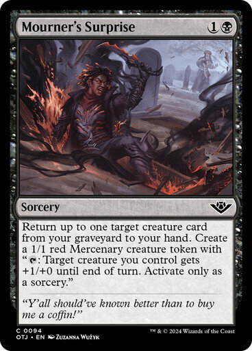 Magic the Gathering Mourner&#39;s Surprise Outlaws of Thunder Junction