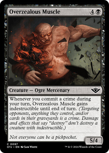 Magic the Gathering Overzealous Muscle Outlaws of Thunder Junction