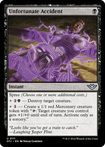 Magic the Gathering Unfortunate Accident Outlaws of Thunder Junction