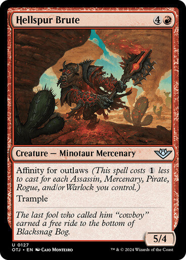 Magic the Gathering Hellspur Brute Outlaws of Thunder Junction