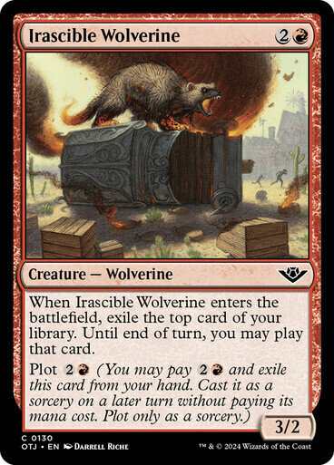 Magic the Gathering Irascible Wolverine Outlaws of Thunder Junction