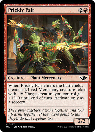 Magic the Gathering Prickly Pair Outlaws of Thunder Junction